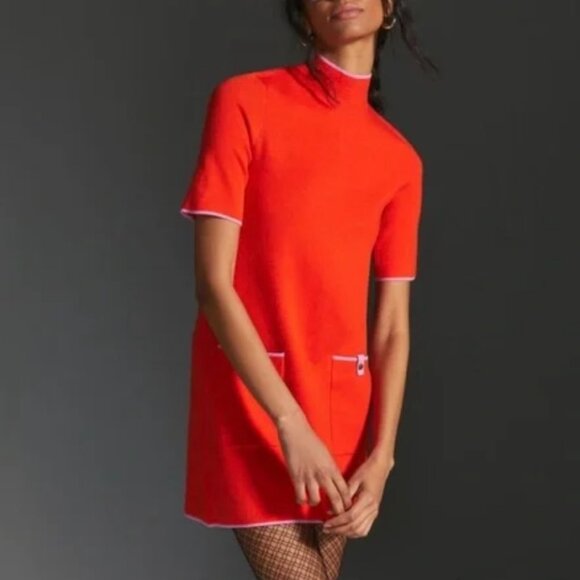 The Annalise Mock-Neck Mini Dress by Maeve - Picture 2 of 5